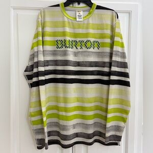 VINTAGE MEN’S BURTON STRIPE DRY RIDE BASE LAYER SET (2-pcs) TOP AND BOTTOM S: XL